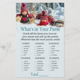 Kerstagnome Wat zit er in je handtas?