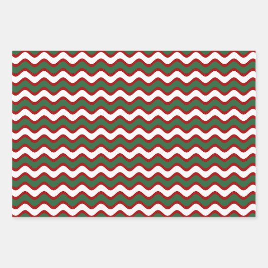 Kerstagolflengte Rood wit Inpakpapier Vel (Voorkant 3)