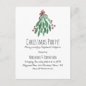 Kerstahand Waterverf Boom en Bow Briefkaart (Voorkant)