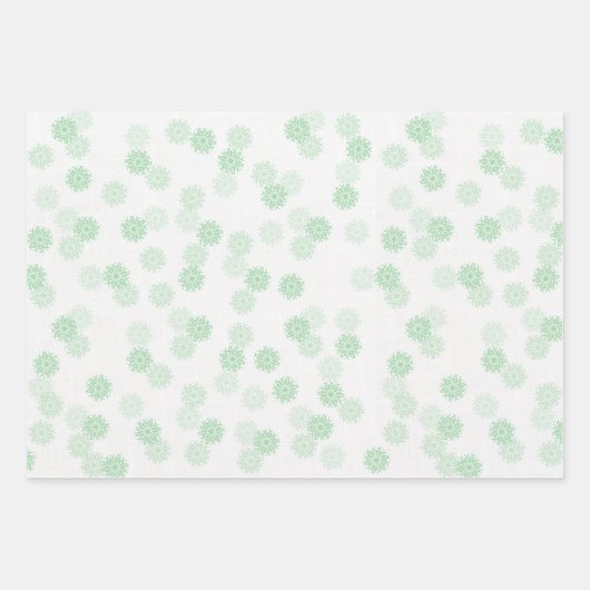 Kerstaille in het groen. Papieren pakbladen Inpakpapier Vel (Voorkant 3)