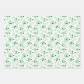 Kerstaille in het groen. Papieren pakbladen Inpakpapier Vel (Voorkant)