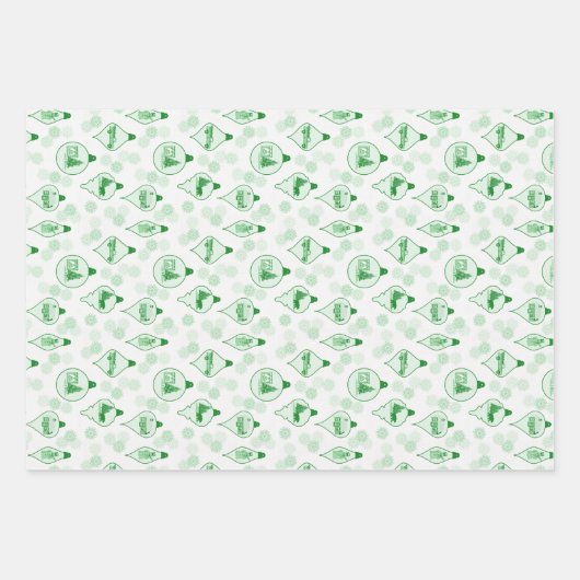 Kerstaille in het groen. Papieren pakbladen Inpakpapier Vel (Voorkant)