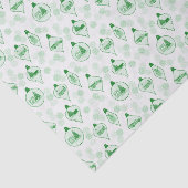 Kerstaille in het groen. tissue papier (Detail)