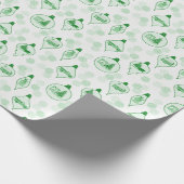Kerstaille in het groen. Verpakkingspapier Cadeaupapier (Hoek)