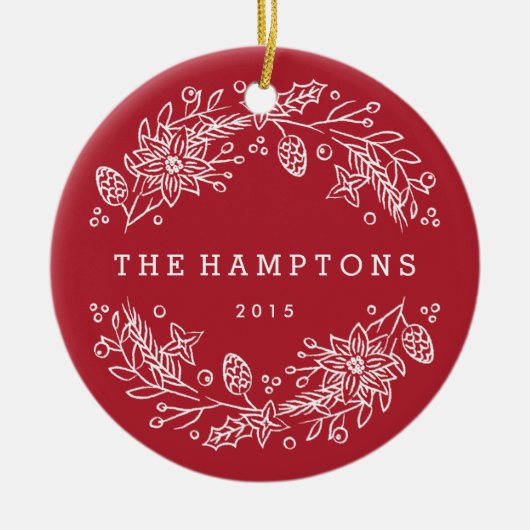 Kerstair keramisch Ornament - Berry (Voorkant)