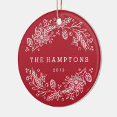 Kerstair keramisch Ornament - Berry (Links)