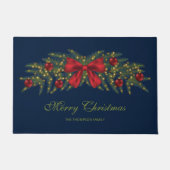 Kerstair met rode romp en siervoorwerpen deurmat (Voorkant)