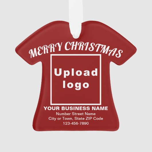 Kerstairband met T-Shirt voor zakelijk kerstfeest  Ornament (achterkant)