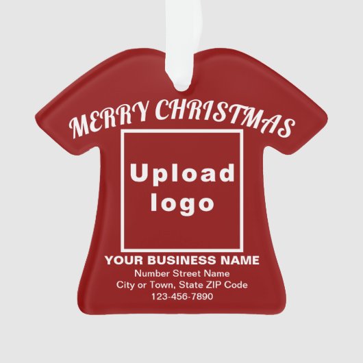 Kerstairband met T-Shirt voor zakelijk kerstfeest  Ornament (voorkant)