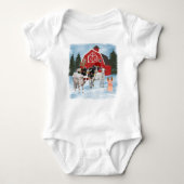 Kerstairdieren en Barn Romper (Voorkant)