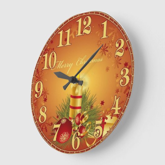 Kerstaire acrylwandklok grote klok (Hoek)