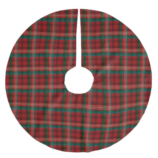 Kerstaire blauwgroen tartan traditioneel kerstboom rok (Voorkant)