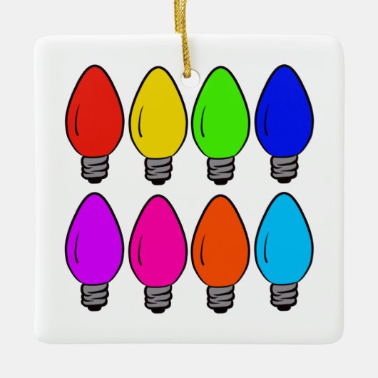 Kerstaire  blikjes Keramisch Ornament (Voorkant)