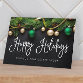 Kerstaire bomen en zogenaamde Amerikaanse winkels Feestdagen Kaart