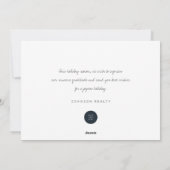 Kerstaire bomen en zogenaamde Amerikaanse winkels Feestdagenkaart (Achterkant)