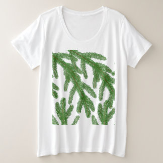 Kerstaire boomtakken grote maat t-shirt