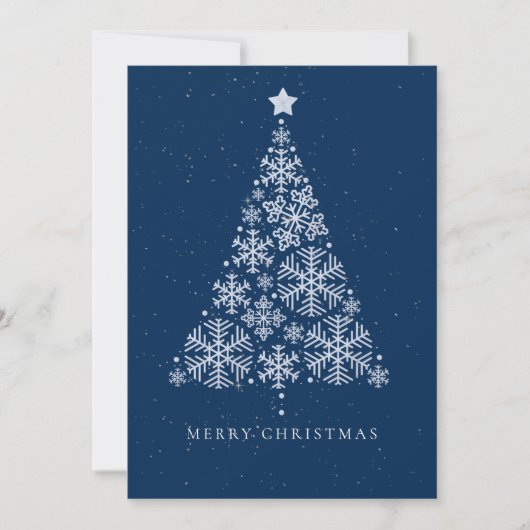 Kerstaire Elegant Blue Snow Feestdagenkaart
