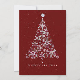 Kerstaire Elegant Red Snow Feestdagenkaart