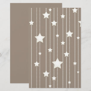 Kerstaire garland, beige seizoensontwerp briefpapier