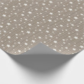 Kerstaire garland, beige seizoensontwerp cadeaupapier (Hoek)