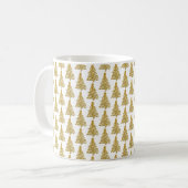 Kerstaire gouden (faux) koffiemok (Voorkant links)