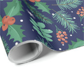 Kerstaire holly- en pijndenkeperpatronen voor het cadeaupapier (Rol Hoek)