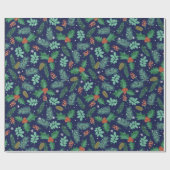 Kerstaire holly- en pijndenkeperpatronen voor het cadeaupapier (Vlak)