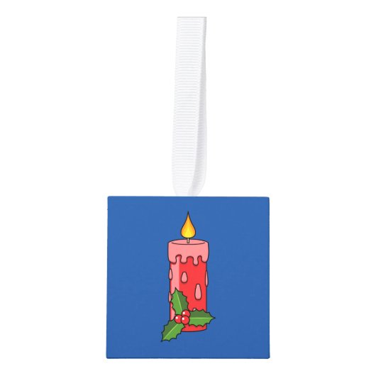 Kerstaire kaars met Holly Decoratie (Voorkant)