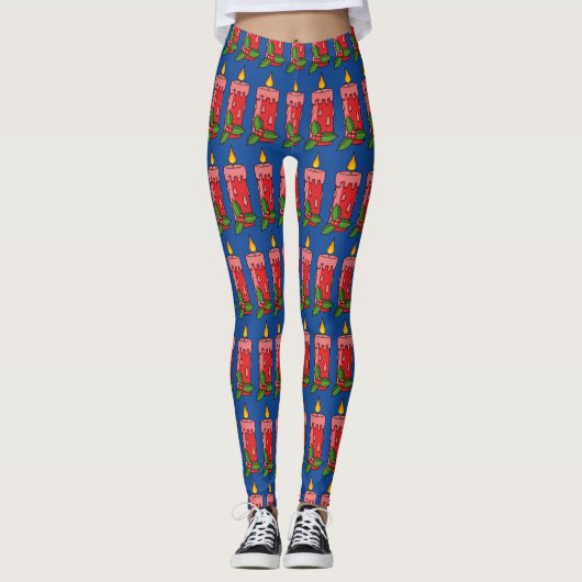 Kerstaire kaars met Holly Leggings (Voorkant)