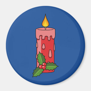 Kerstaire kaars met Holly Magneet