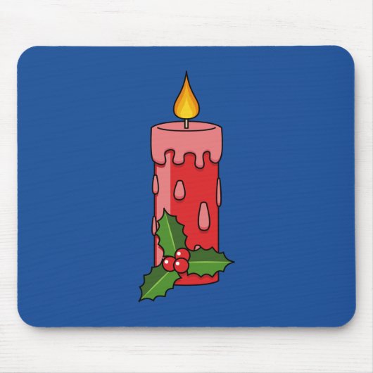 Kerstaire kaars met Holly Muismat (Voorkant)