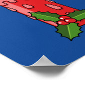 Kerstaire kaars met Holly Poster (Hoek)