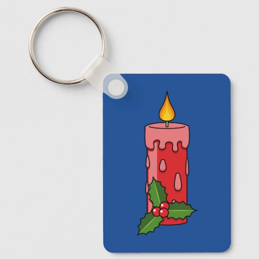 Kerstaire kaars met Holly Sleutelhanger (Voorkant)