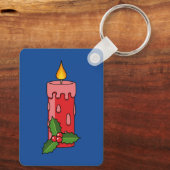 Kerstaire kaars met Holly Sleutelhanger (Achterkant)