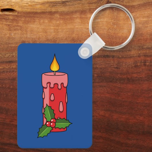 Kerstaire kaars met Holly Sleutelhanger (Achterkant)