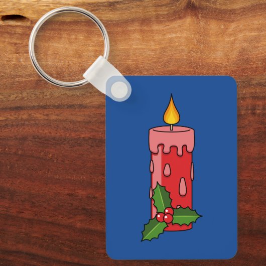 Kerstaire kaars met Holly Sleutelhanger (Voorkant)