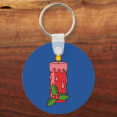 Kerstaire kaars met Holly Sleutelhanger (Voorkant)