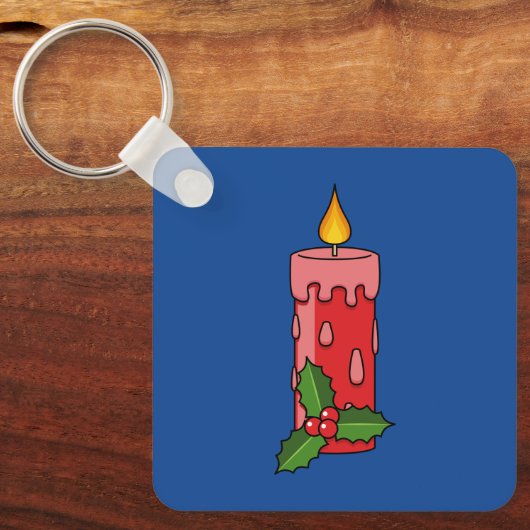 Kerstaire kaars met Holly Sleutelhanger (Voorkant)
