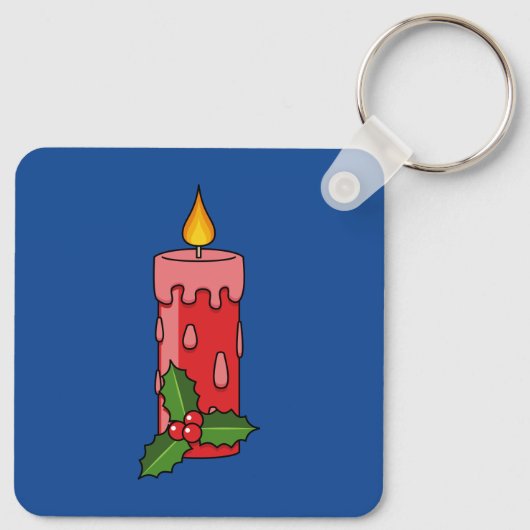 Kerstaire kaars met Holly Sleutelhanger (Achterkant)