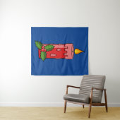 Kerstaire kaars met Holly Wandkleed (In Situ (horizontaal))