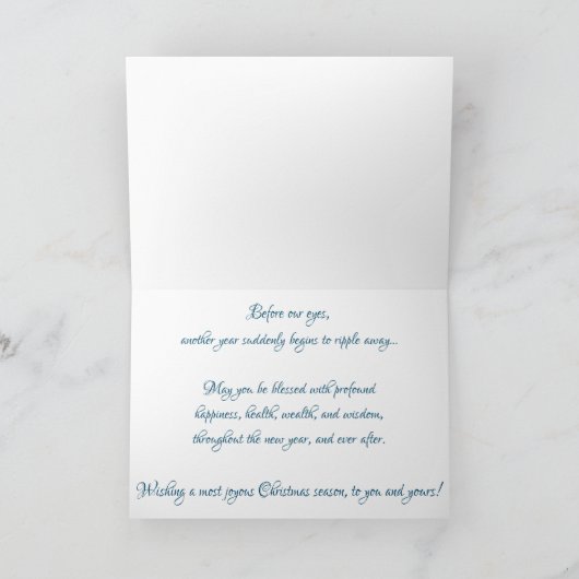 Kerstaire Kaart "Thin Ice Upon Hyland Lake" (Binnen)