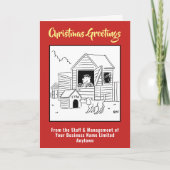 Kerstaire kaart voor producenten van vellen en geb (Voorkant)