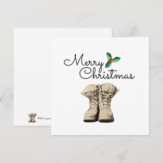 Kerstaire kerstaven notitiekaartje (Voorkant / Achterkant)