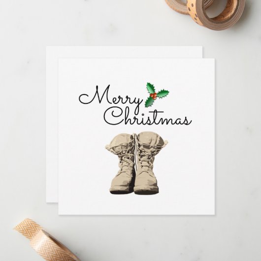 Kerstaire kerstaven notitiekaartje (Voorkant / Achterkant in situ)