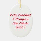 Kerstaire kerstbal keramiek Adorno Ceramic Ornam Keramisch Ornament (Achterkant)