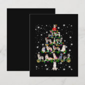 Kerstaire kerstboom, bedekt door vlieglicht bedankkaart (Voorkant / Achterkant)