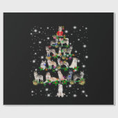 Kerstaire kerstboom, bedekt door vlieglicht cadeaupapier (Vlak)