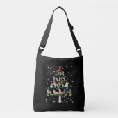 Kerstaire kerstboom, bedekt door vlieglicht crossbody tas (Voorkant)