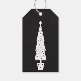 Kerstaire kerstboom Faux-kartonnen textuur Cadeaulabel