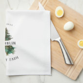Kerstaire kerstboom - Gepersonaliseerde familie Theedoek (Quarter Fold)